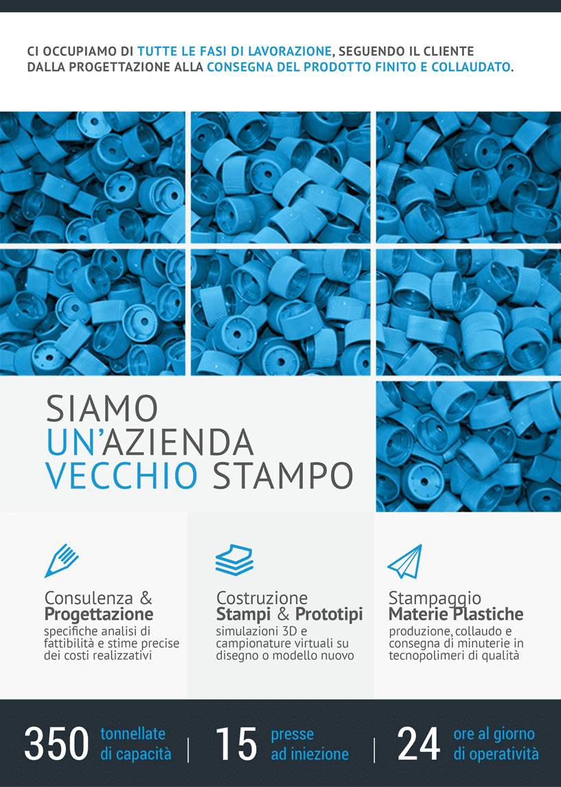 Stampaggio componenti in plastica per settore pneumatico a Treviso